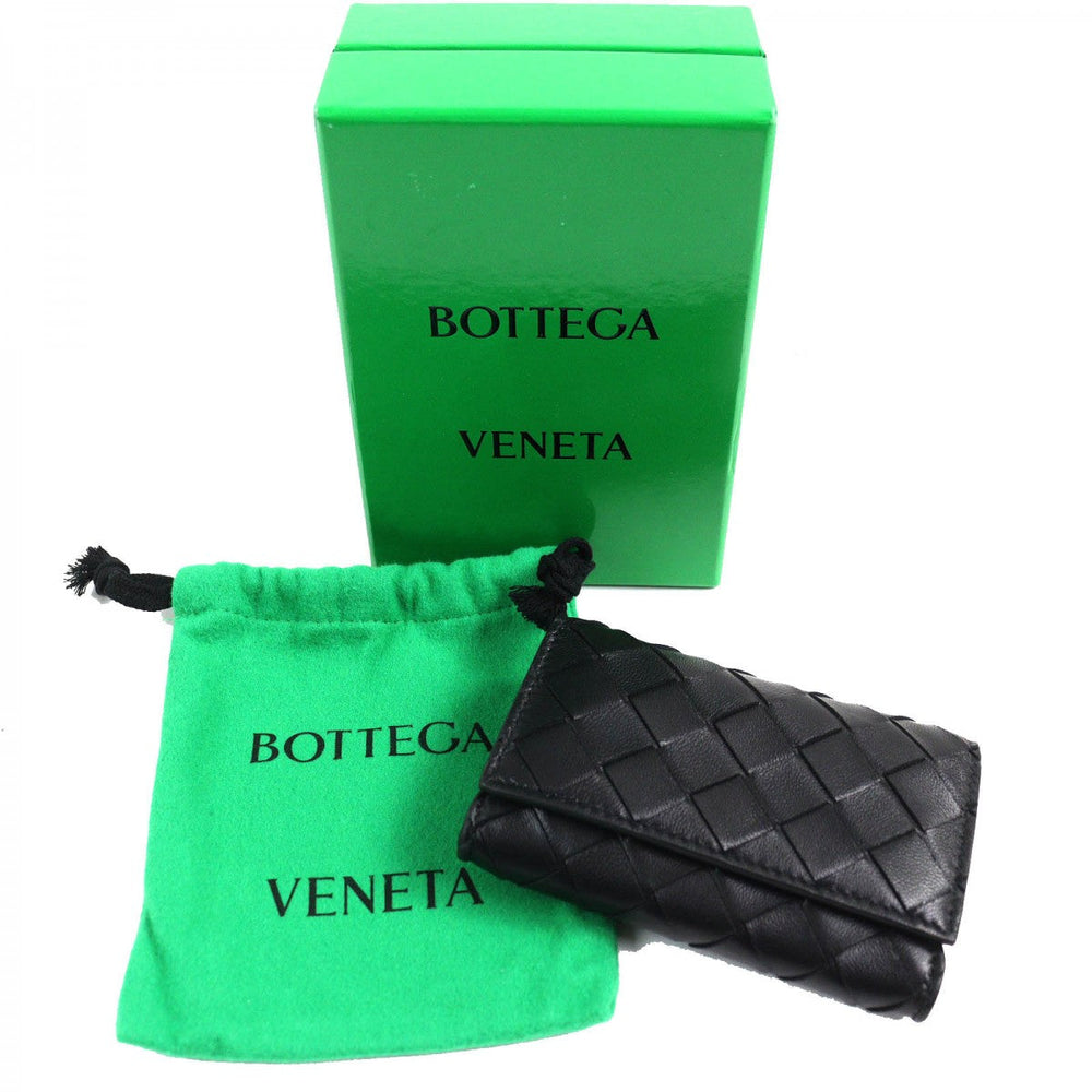 BOTTEGAVENETA Coin case Main: Leather black mens Used Authentic
