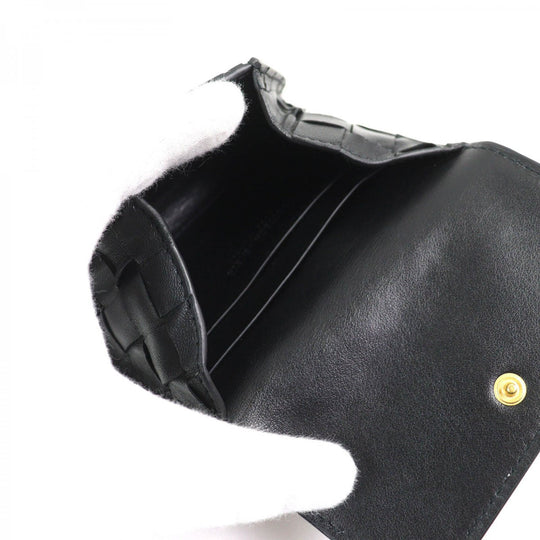 BOTTEGAVENETA Coin case Main: Leather black mens Used Authentic