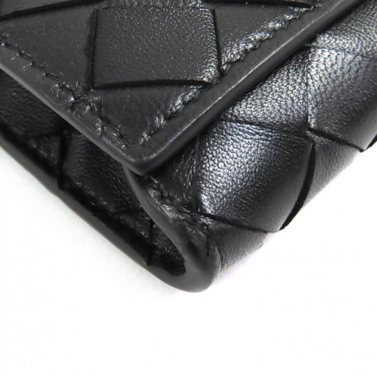 BOTTEGAVENETA Coin case Main: Leather black mens Used Authentic