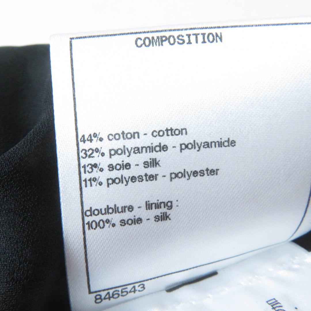 CHANEL Jacket P70609V61941 Main: 44% cotton, Main: 32% polyamide (nylon), Main: 13% silk, Main: 11% polyester, Lining: 100% silk black Women 34 Used Authentic