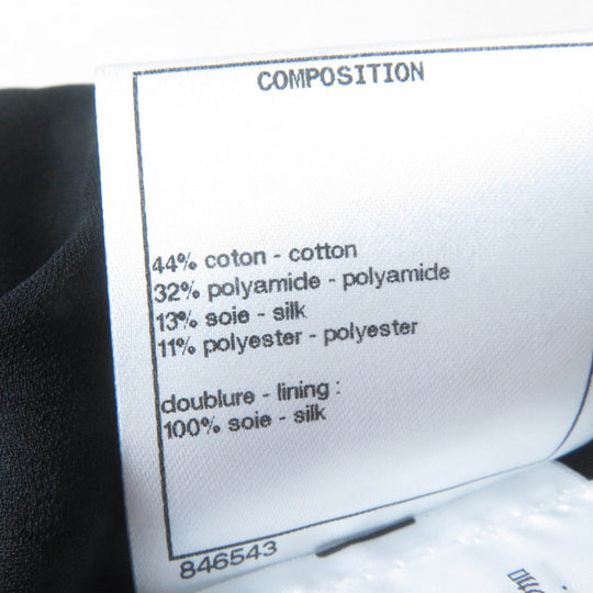 CHANEL Jacket P70609V61941 Main: 44% cotton, Main: 32% polyamide (nylon), Main: 13% silk, Main: 11% polyester, Lining: 100% silk black Women 34 Used Authentic