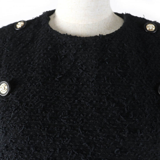 CHANEL Jacket P70609V61941 Main: 44% cotton, Main: 32% polyamide (nylon), Main: 13% silk, Main: 11% polyester, Lining: 100% silk black Women 34 Used Authentic