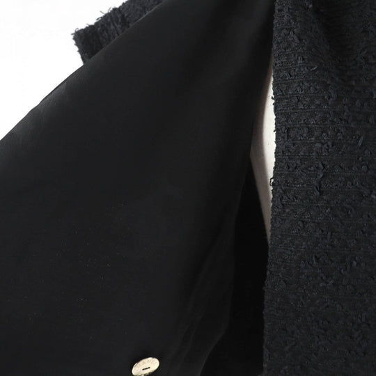 CHANEL Jacket P70609V61941 Main: 44% cotton, Main: 32% polyamide (nylon), Main: 13% silk, Main: 11% polyester, Lining: 100% silk black Women 34 Used Authentic