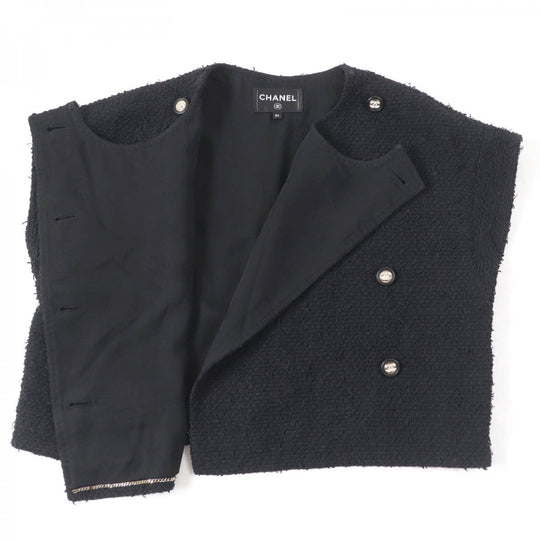 CHANEL Jacket P70609V61941 Main: 44% cotton, Main: 32% polyamide (nylon), Main: 13% silk, Main: 11% polyester, Lining: 100% silk black Women 34 Used Authentic