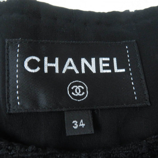 CHANEL Jacket P70609V61941 Main: 44% cotton, Main: 32% polyamide (nylon), Main: 13% silk, Main: 11% polyester, Lining: 100% silk black Women 34 Used Authentic