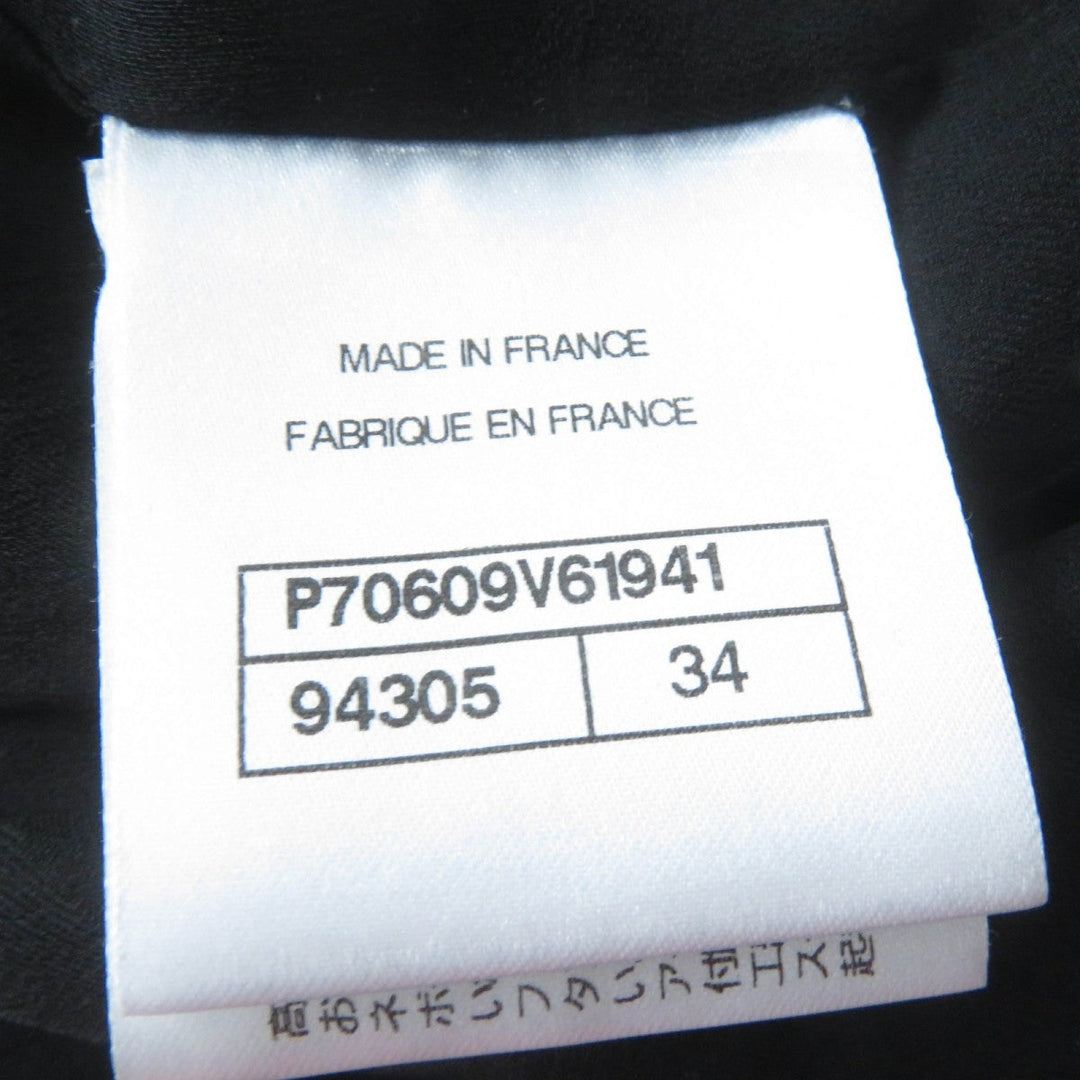 CHANEL Jacket P70609V61941 Main: 44% cotton, Main: 32% polyamide (nylon), Main: 13% silk, Main: 11% polyester, Lining: 100% silk black Women 34 Used Authentic