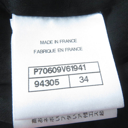 CHANEL Jacket P70609V61941 Main: 44% cotton, Main: 32% polyamide (nylon), Main: 13% silk, Main: 11% polyester, Lining: 100% silk black Women 34 Used Authentic