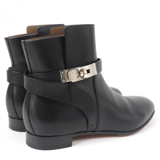 HERMES short boots Main: Leather black Neo Women 36.5 Used Authentic