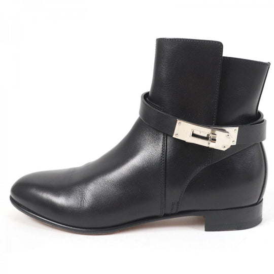 HERMES short boots Main: Leather black Neo Women 36.5 Used Authentic