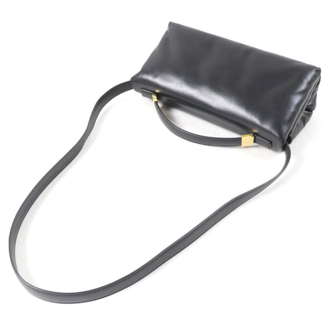 MARNI Shoulder Bag BMMP0130U1 Main: Leather black PRISMA puffer Women Used Authentic