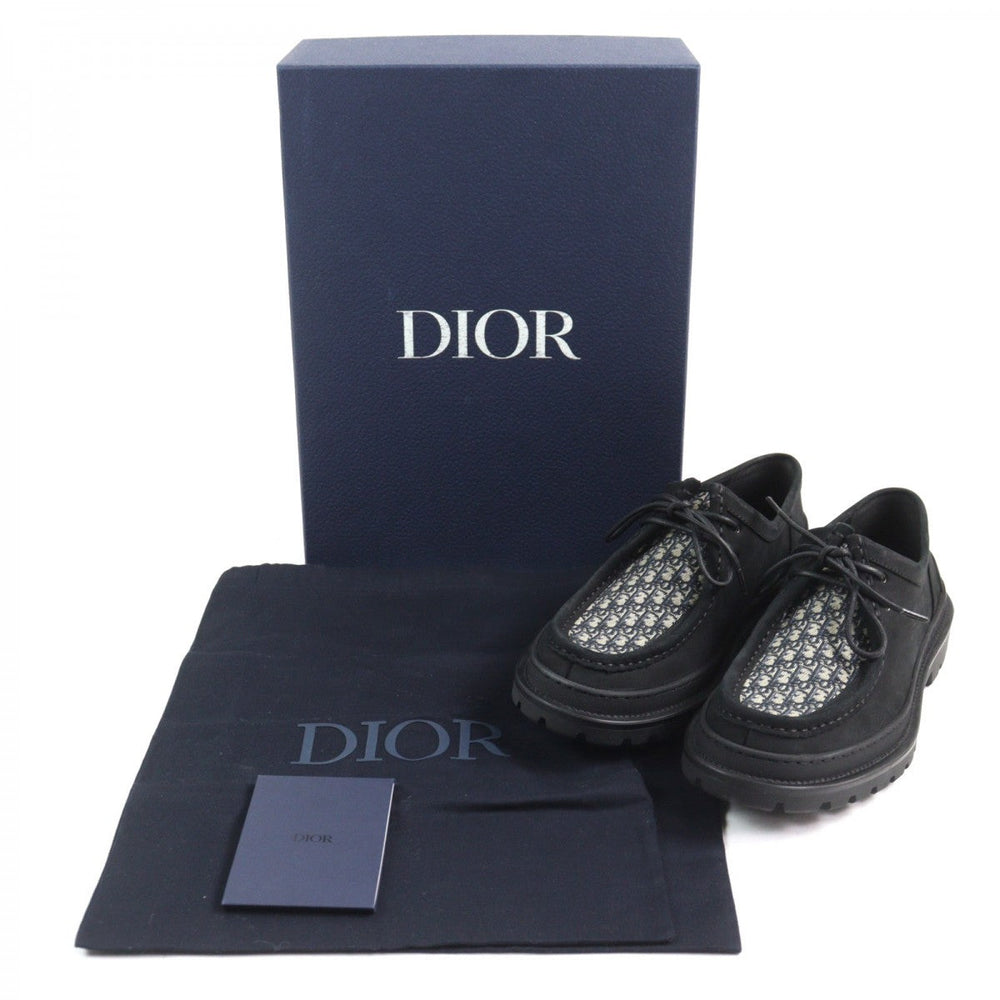 Dior HOMME Leather shoes 3DE334ZMO Main: suede leather, part: leather Black type DERBY M-EXPLBOAT SHOES mens 40 Used Authentic