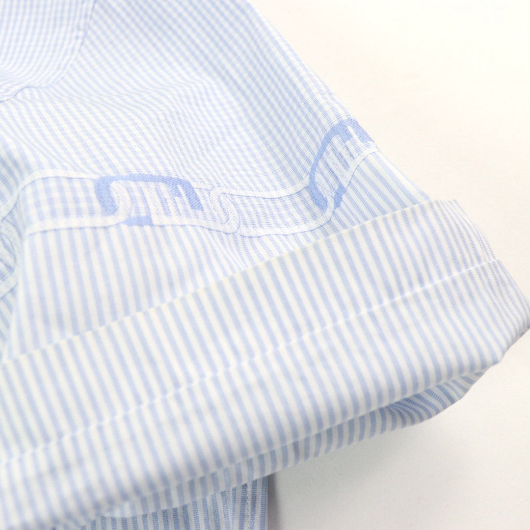 FENDI Short sleeve shirt FS0795 Outer material: 100% cotton Light blue white mens 40 Used Authentic