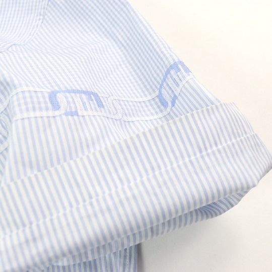 FENDI Short sleeve shirt FS0795 Outer material: 100% cotton Light blue white mens 40 Used Authentic