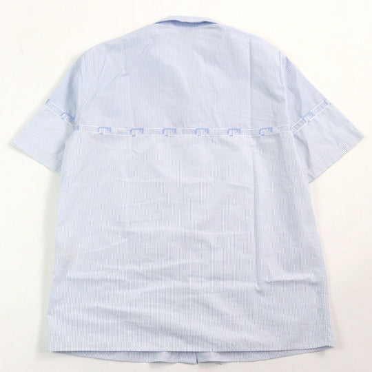 FENDI Short sleeve shirt FS0795 Outer material: 100% cotton Light blue white mens 40 Used Authentic