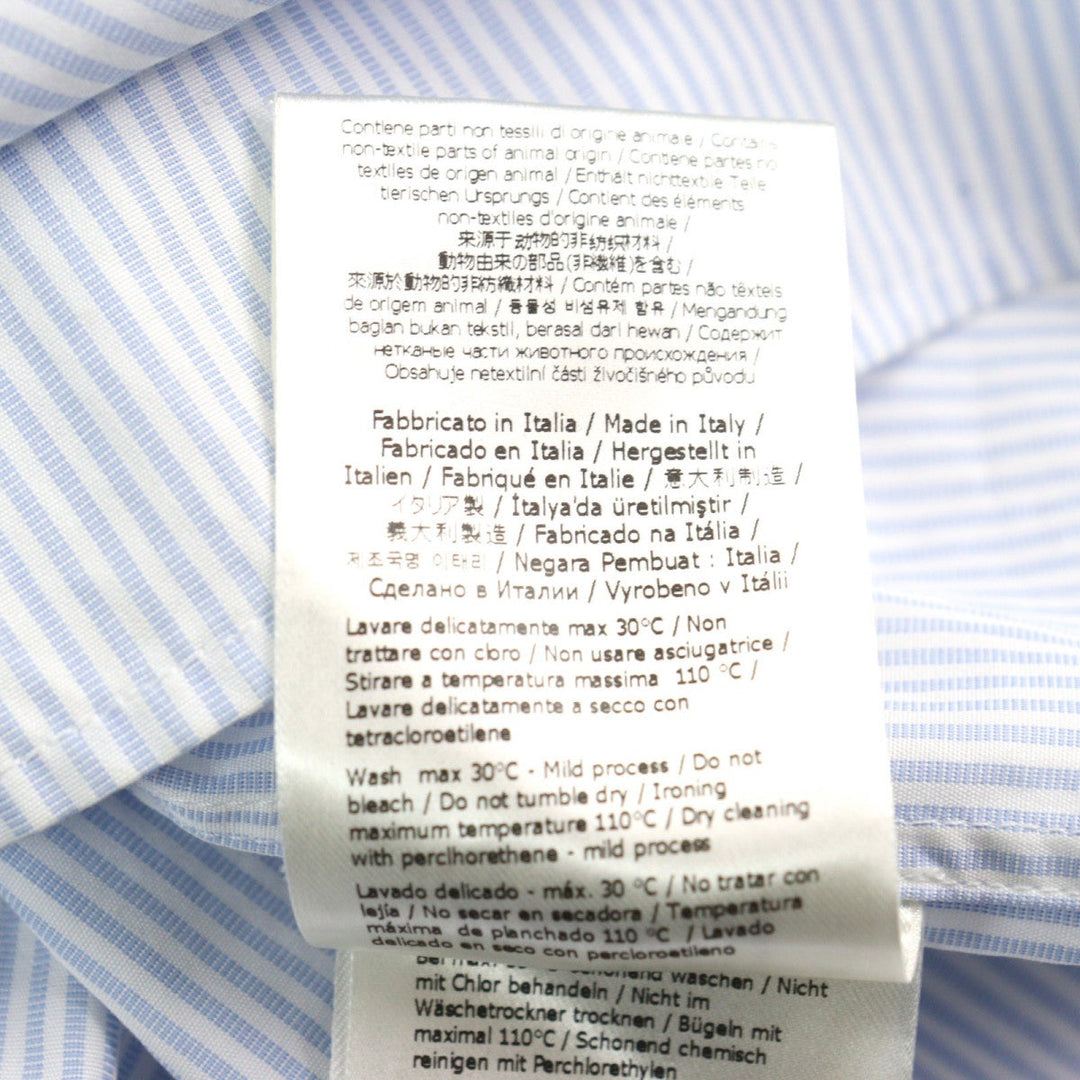 FENDI Short sleeve shirt FS0795 Outer material: 100% cotton Light blue white mens 40 Used Authentic