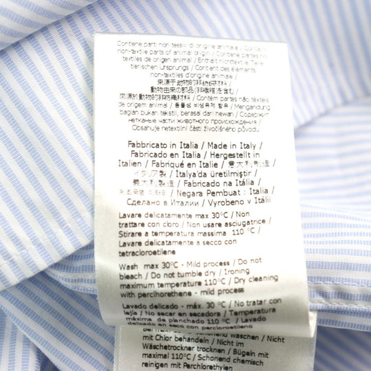 FENDI Short sleeve shirt FS0795 Outer material: 100% cotton Light blue white mens 40 Used Authentic