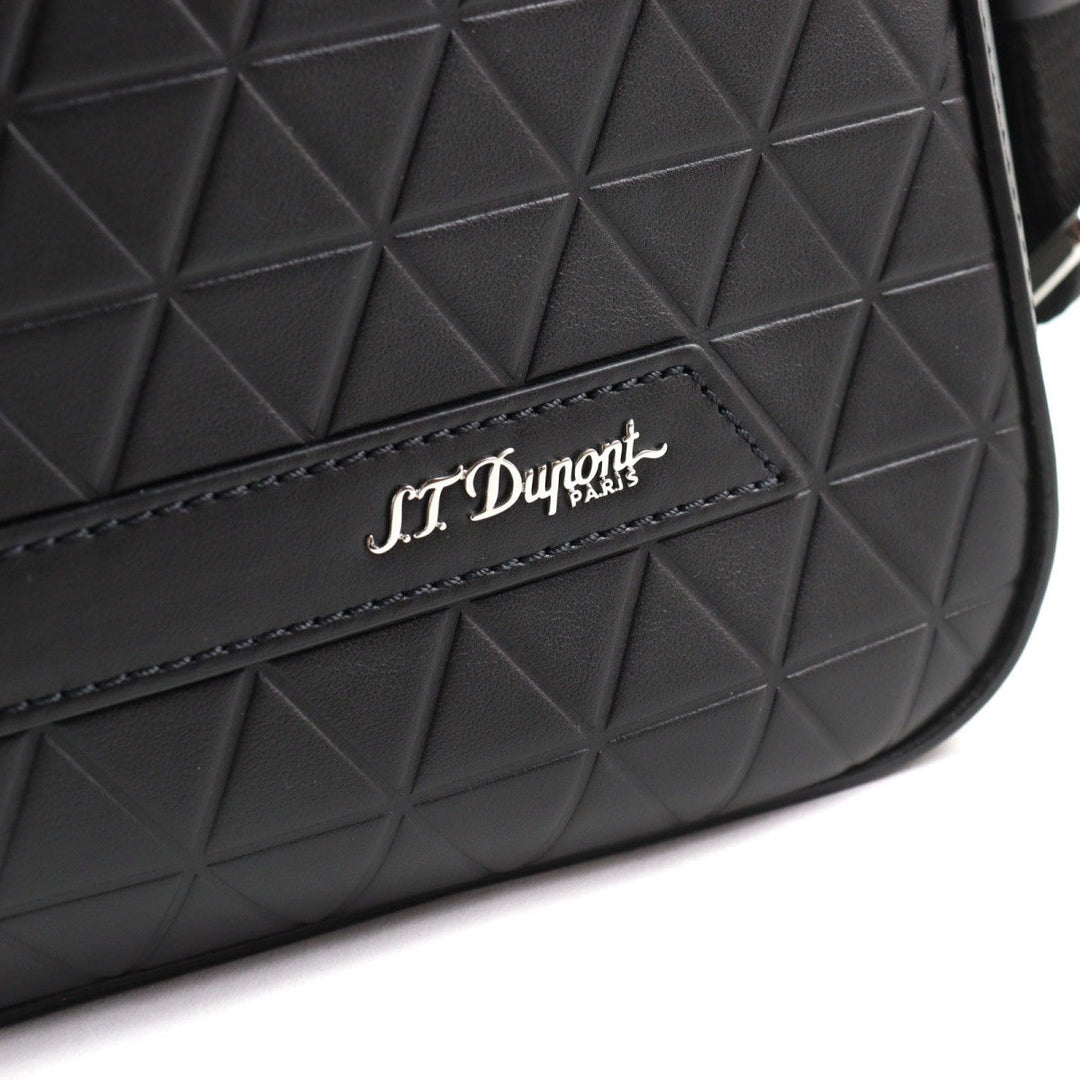 Dupont Briefcase Main: Grained calf leather black Firehead mens Used Authentic