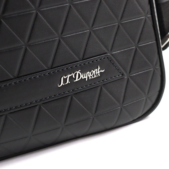 Dupont Briefcase Main: Grained calf leather black Firehead mens Used Authentic