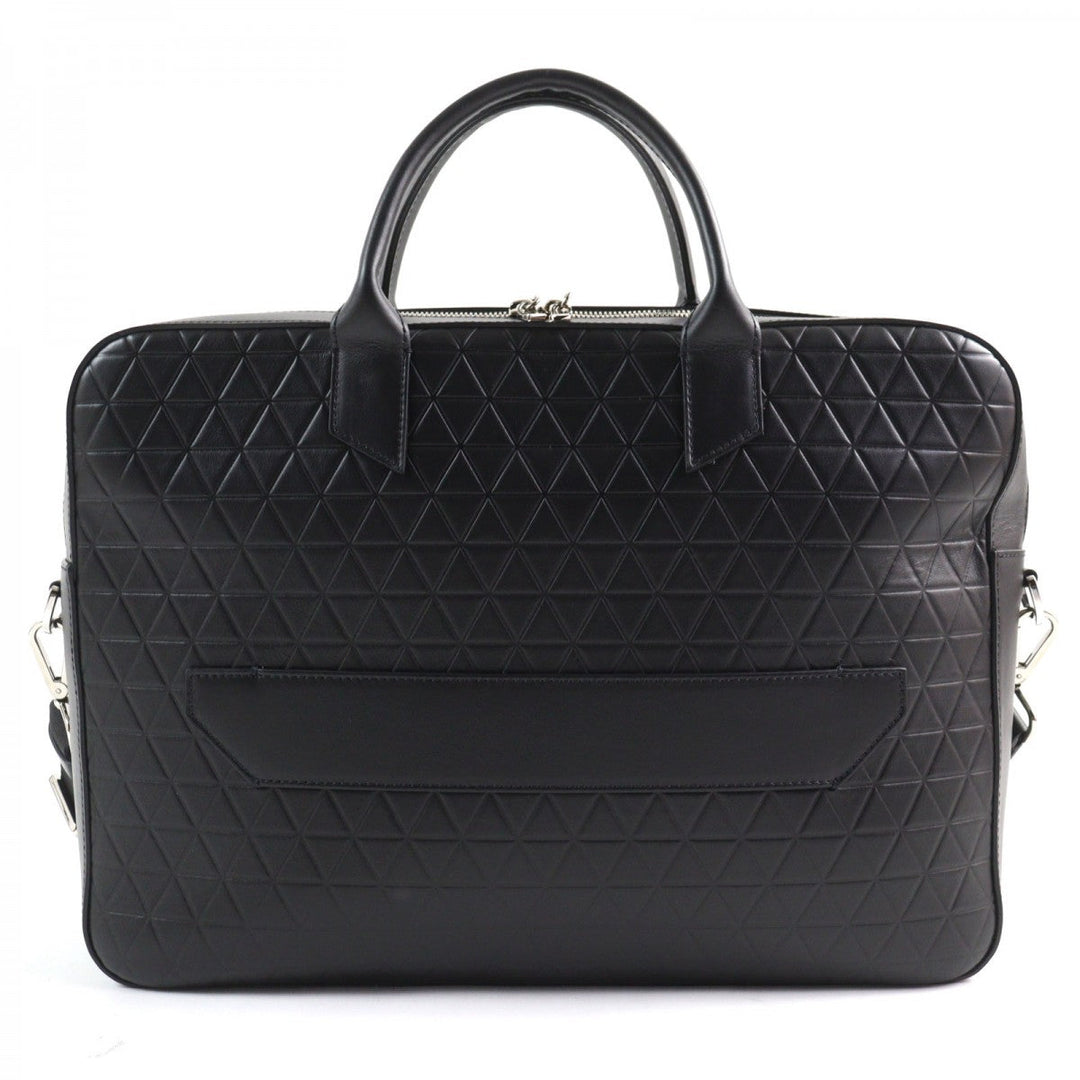 Dupont Briefcase Main: Grained calf leather black Firehead mens Used Authentic