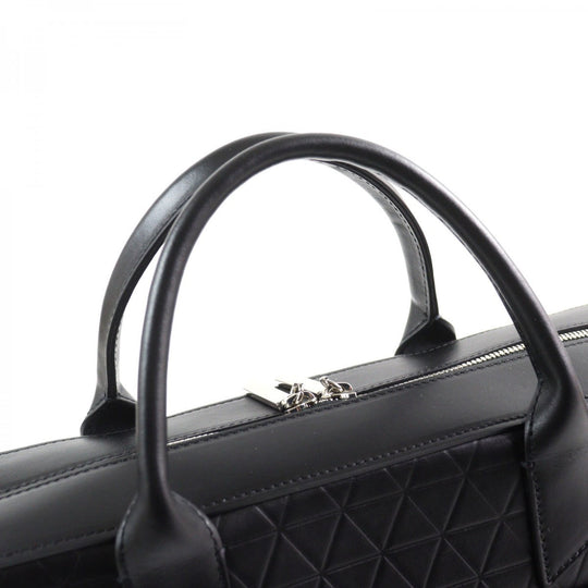 Dupont Briefcase Main: Grained calf leather black Firehead mens Used Authentic
