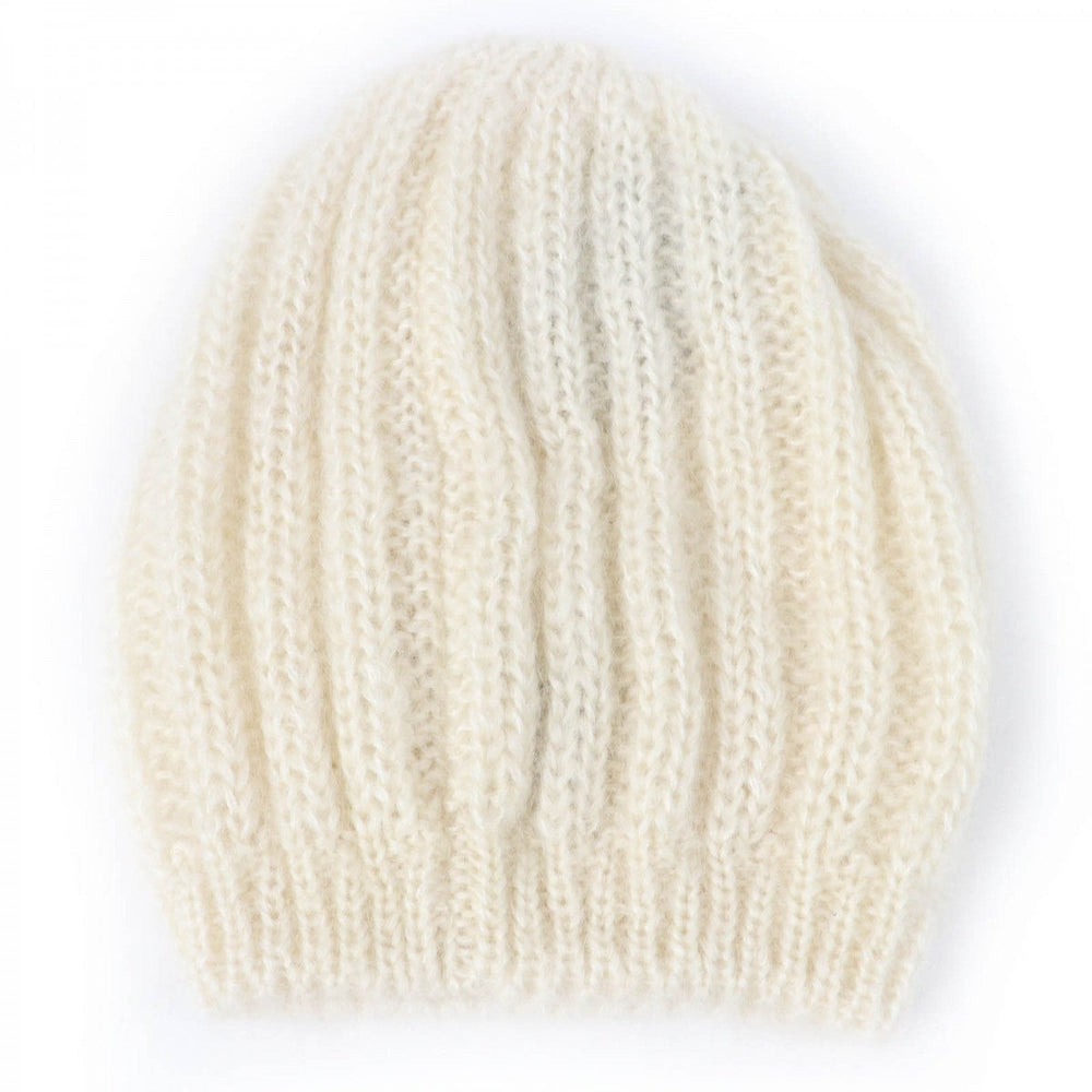 GUCCI Knit cap 331985 Main: 70% mohair, Main: 30% silk, Part: metal Ivory Women L Used Authentic