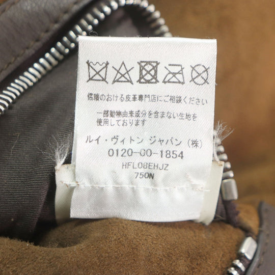LOUIS VUITTON Mouton coat Main: Mouton, Leather part: Cowhide Brown mens 54 Used Authentic