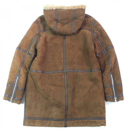 LOUIS VUITTON Mouton coat Main: Mouton, Leather part: Cowhide Brown mens 54 Used Authentic