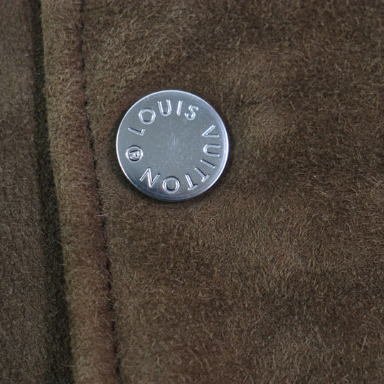 LOUIS VUITTON Mouton coat Main: Mouton, Leather part: Cowhide Brown mens 54 Used Authentic