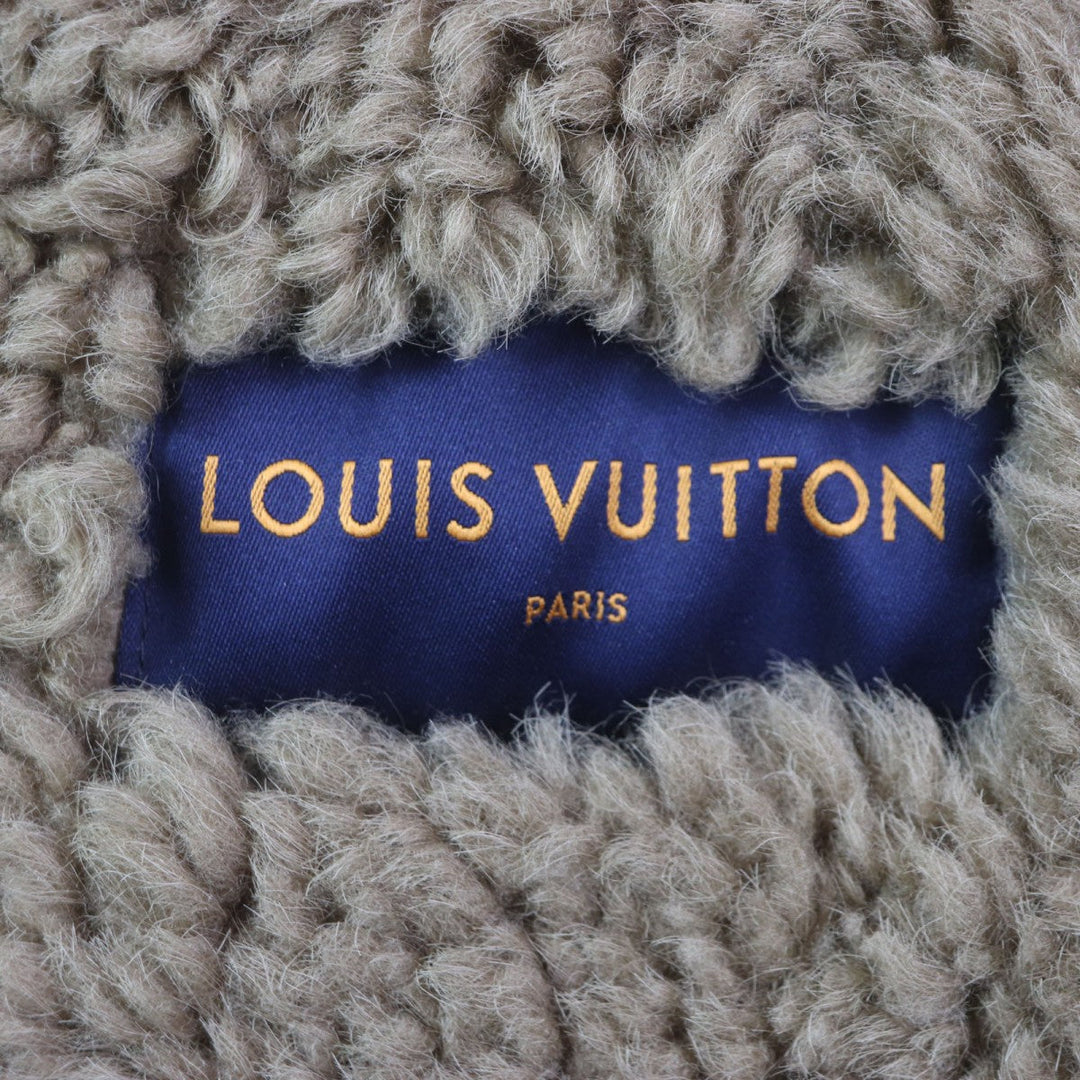 LOUIS VUITTON Mouton coat Main: Mouton, Leather part: Cowhide Brown mens 54 Used Authentic
