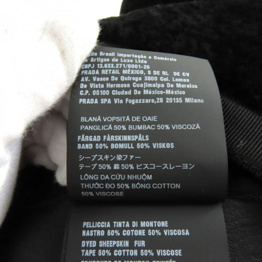 PRADA coat 56951 Sheep leather black 38
