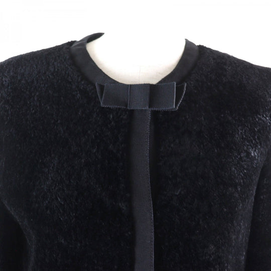 PRADA coat 56951 Sheep leather black 38