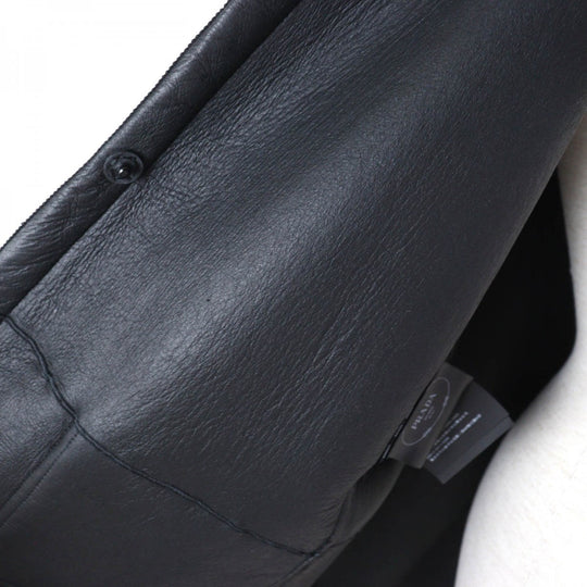 PRADA coat 56951 Sheep leather black 38