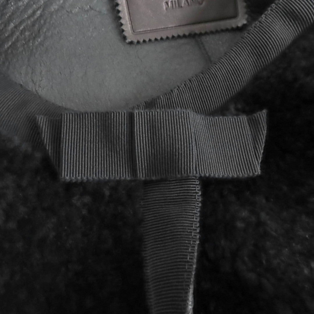 PRADA coat 56951 Sheep leather black 38