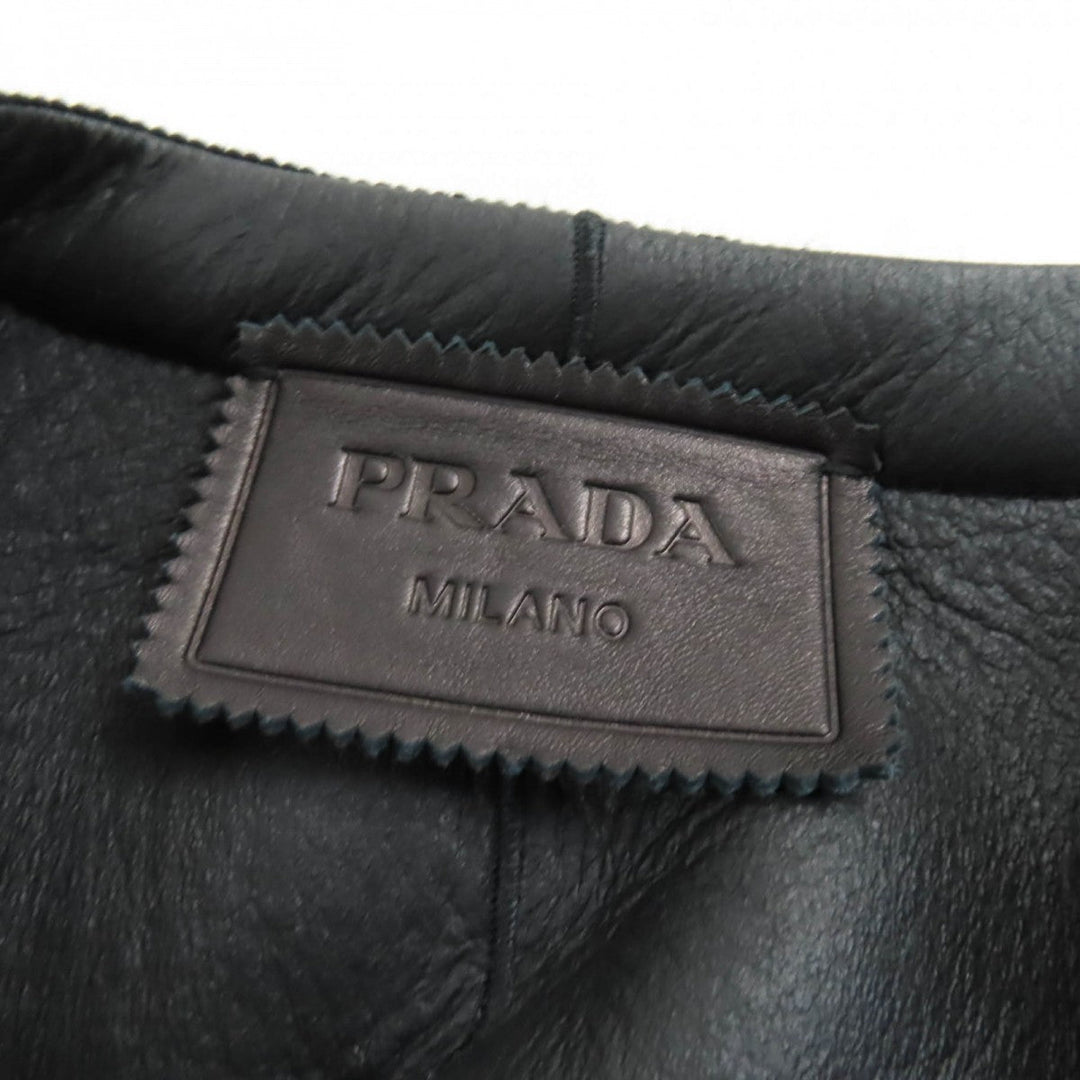 PRADA coat 56951 Sheep leather black 38