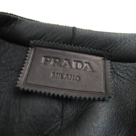 PRADA coat 56951 Sheep leather black 38