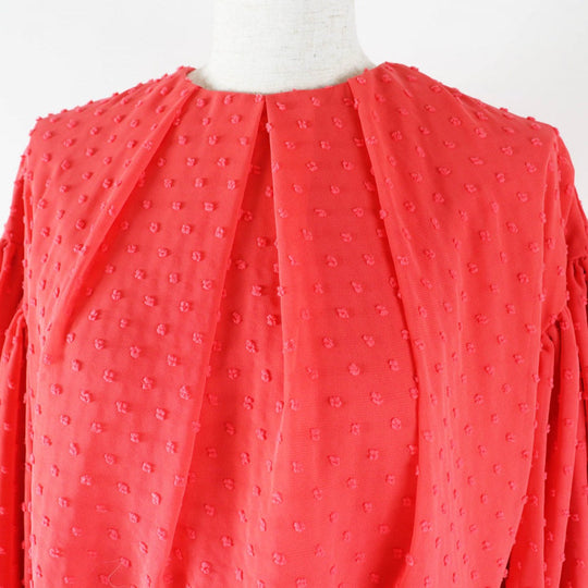 Tsuru by Mariko Oikawa blouse BL-1241360 Main: 100% polyester, Lining: 100% polyester Red Women F Used Authentic