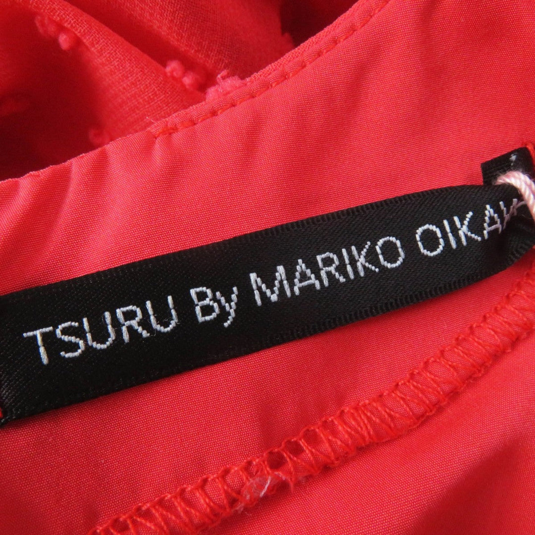 Tsuru by Mariko Oikawa blouse BL-1241360 Main: 100% polyester, Lining: 100% polyester Red Women F Used Authentic