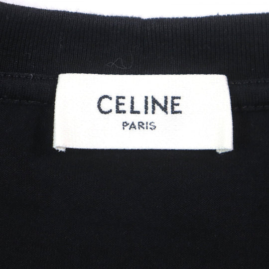 CELINE Short sleeve T-shirt 2X681671Q Main: 100% cotton black mens M Used Authentic