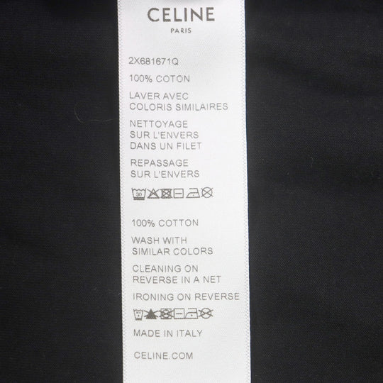 CELINE Short sleeve T-shirt 2X681671Q Main: 100% cotton black mens M Used Authentic