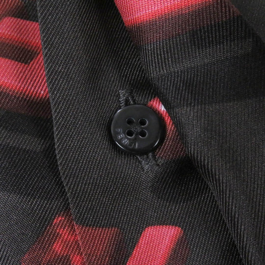 FENDI Short sleeve shirt FS0795 Main: 100% silk charcoal mens 41 Used Authentic