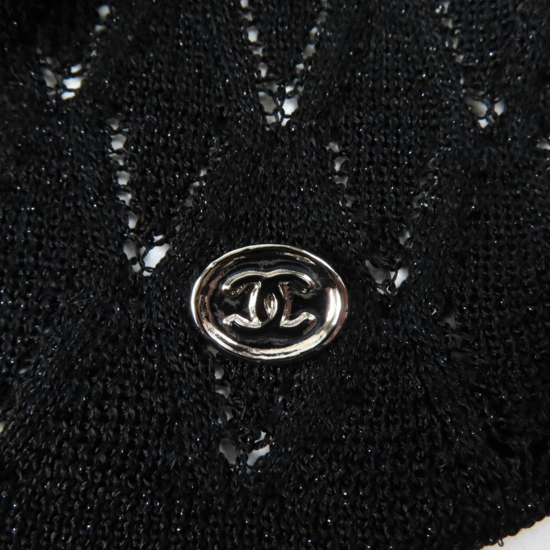 CHANEL knit P75380 Main: 93% viscose, Main: 7% polyamide black Women 38 Used Authentic