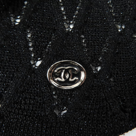 CHANEL knit P75380 Main: 93% viscose, Main: 7% polyamide black Women 38 Used Authentic