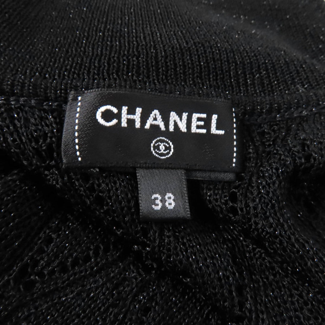 CHANEL knit P75380 Main: 93% viscose, Main: 7% polyamide black Women 38 Used Authentic
