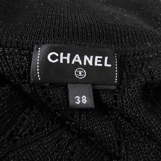 CHANEL knit P75380 Main: 93% viscose, Main: 7% polyamide black Women 38 Used Authentic