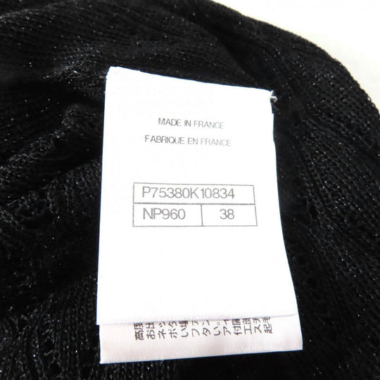 CHANEL knit P75380 Main: 93% viscose, Main: 7% polyamide black Women 38 Used Authentic