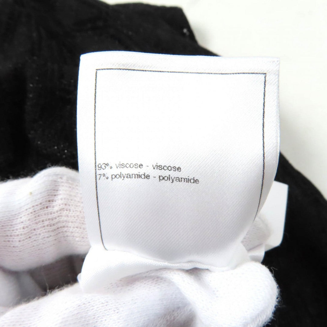 CHANEL knit P75380 Main: 93% viscose, Main: 7% polyamide black Women 38 Used Authentic