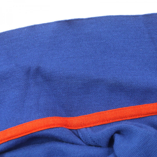HERMES Short sleeve polo shirt cotton Blue orange M
