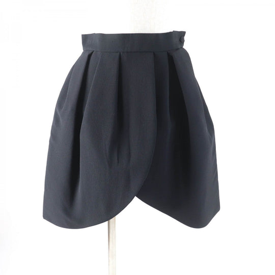 LOUIS VUITTON flare skirt Outer: 100% silk, Lining: 100% silk black Women 36 Used Authentic