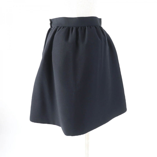 LOUIS VUITTON flare skirt Outer: 100% silk, Lining: 100% silk black Women 36 Used Authentic