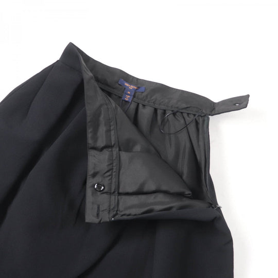 LOUIS VUITTON flare skirt Outer: 100% silk, Lining: 100% silk black Women 36 Used Authentic